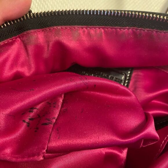 Coach Tartan plaid  tote bag logo glitter leather and canvas designer - Picture 15 of 16